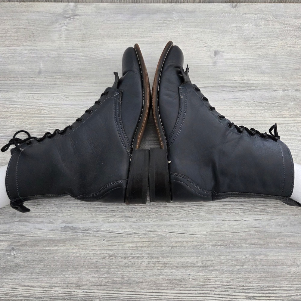 Laredo Packer Boots Black Leather Lace Up Kiltie Fringe Women 7 - Picture 6 of 11
